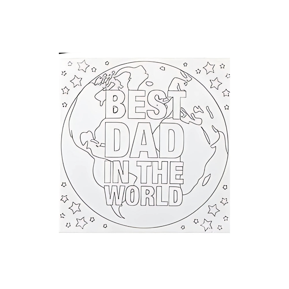 Dad Colour Your Own Canvas Set | 2 Fatherhood-Themed Sheets