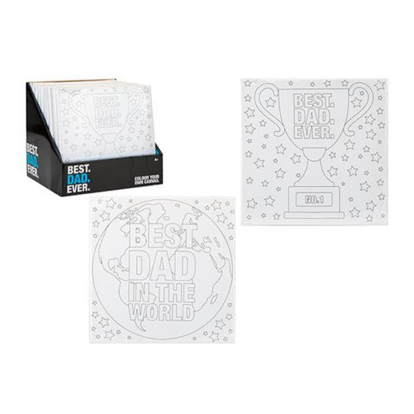 Dad Colour Your Own Canvas Set | 2 Fatherhood-Themed Sheets