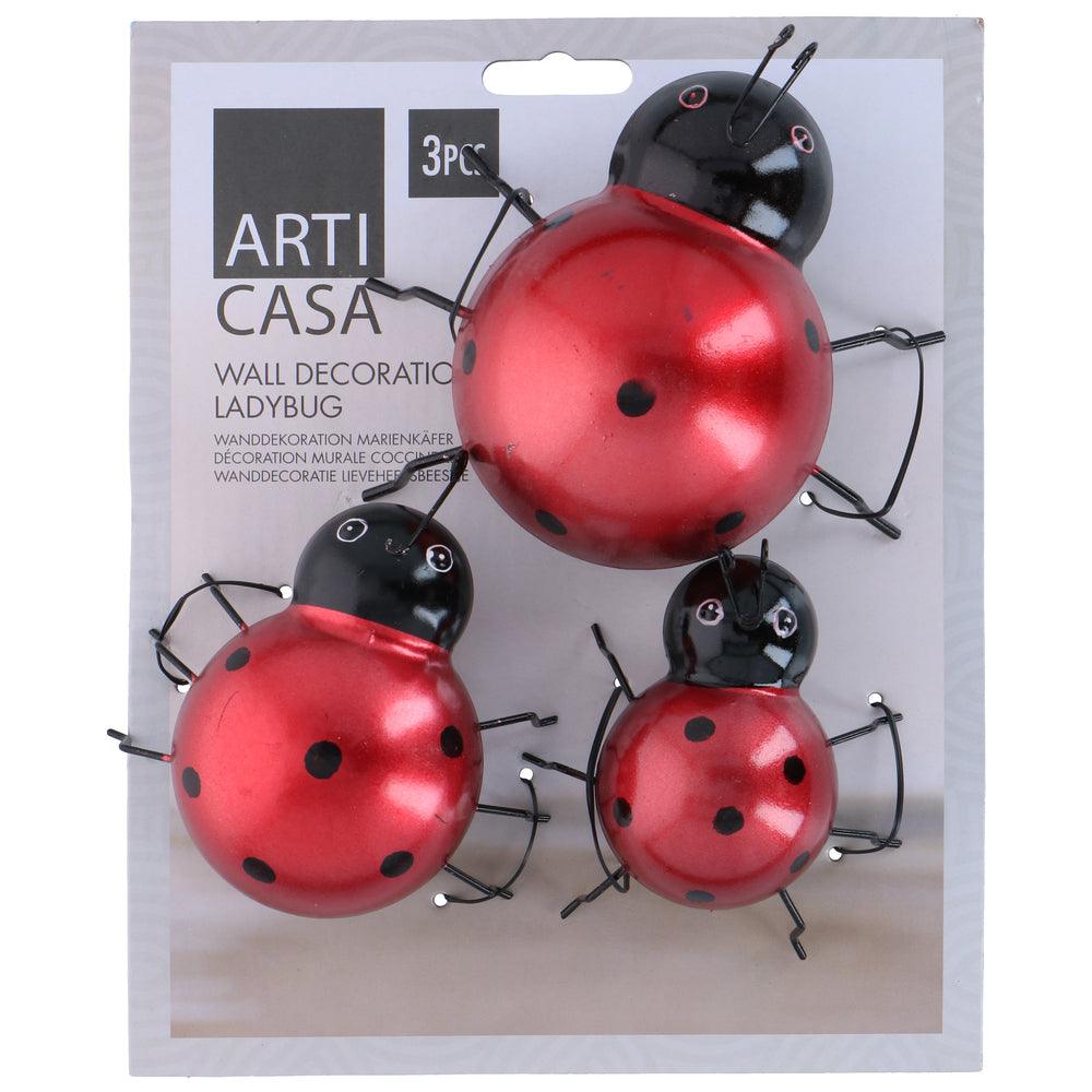 Arti Casa Wall Decoration Ladybug | Pack of 3