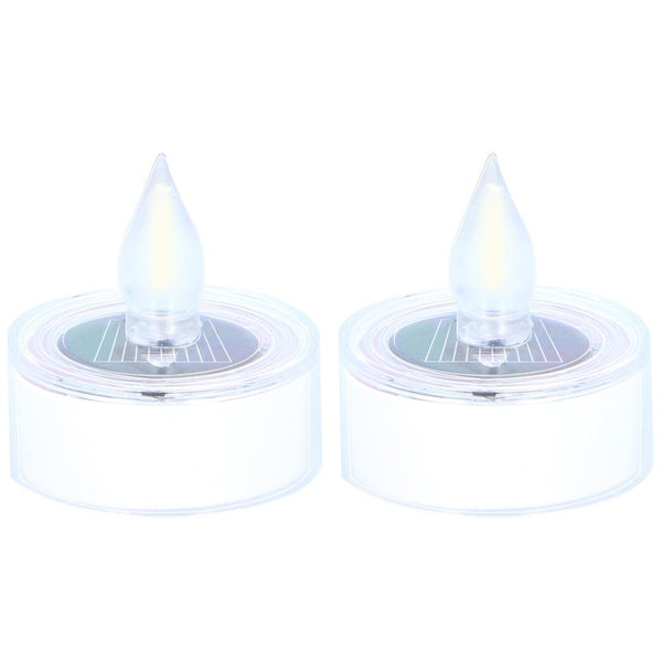 Grundig Solar Tea Light Diameter 5 x 5.5cm | Pack of 2