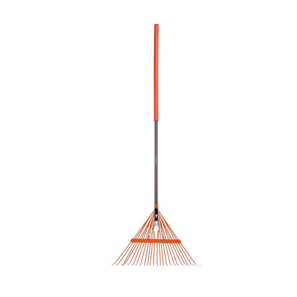 Black + Decker Springback Leaf Rake | Wide Fan Head, Long Handle