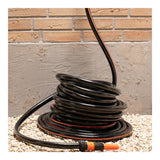 Black + Decker Coiled Garden Hose | 25m, 19mm Diameter, Securing Strap