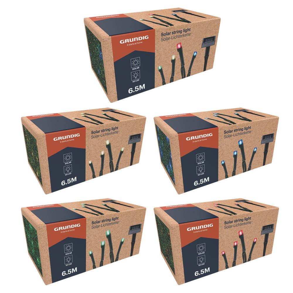 Grundig Solar String Light 50 LED Lights | Assorted Colours