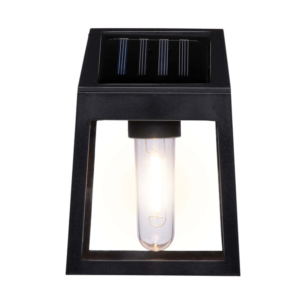 Grundig Solar Wall Lantern Light | Warm White, IP44, Black, 6–8 Hours