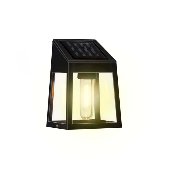 Grundig Solar Wall Lantern Light | Warm White, IP44, Black, 6–8 Hours