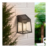 Grundig Solar Wall Lantern Light | Warm White, IP44, Black, 6–8 Hours