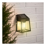 Grundig Solar Wall Lantern Light | Warm White, IP44, Black, 6–8 Hours