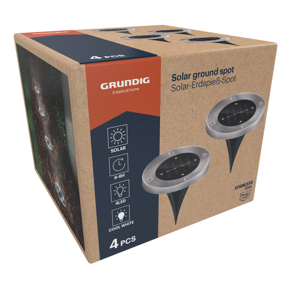 Grundig Solar Ground Spot Led | Pack of 4