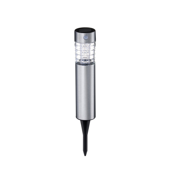 Grundig Solar LED Garden Stake Light | Ø6 x 39cm, Stainless Steel, IP44