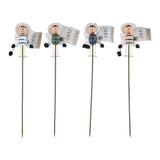 Arti Casa Bee Character Garden Stake | Assorted Colours, Hat Detail
