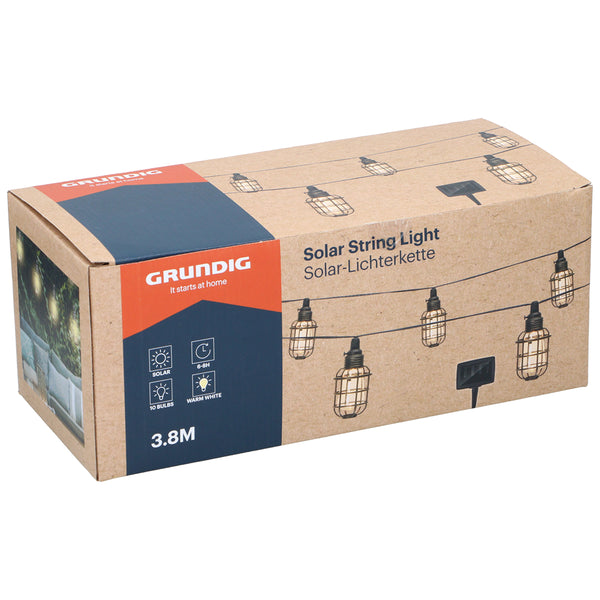 Grundig Solar Lantern String Light 10 Piece | 3.8m