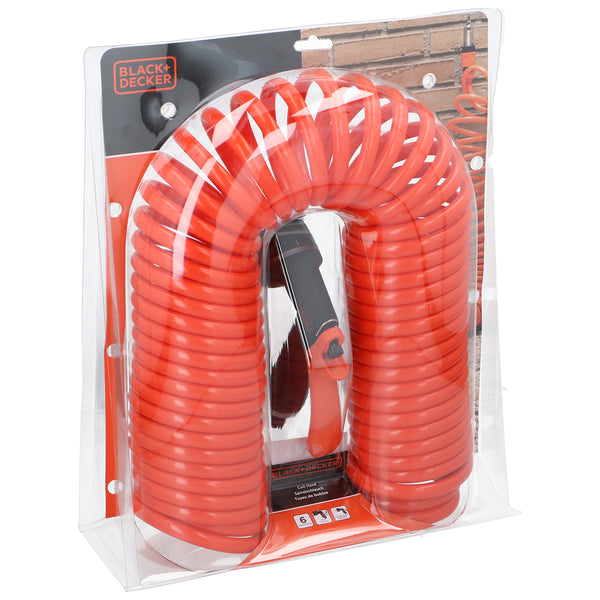 Black + Decker Coil Hose 15m | 1/2inch Including Nozzle