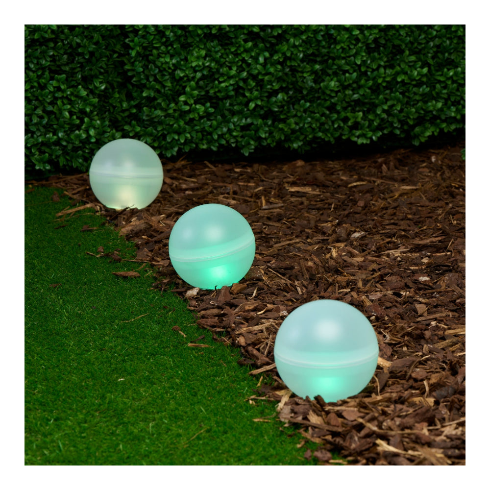 Grundig Colour Changing Solar Globe Stake Lights | Pack of 5, Warm White
