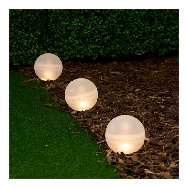 Grundig Colour Changing Solar Globe Stake Lights | Pack of 5, Warm White