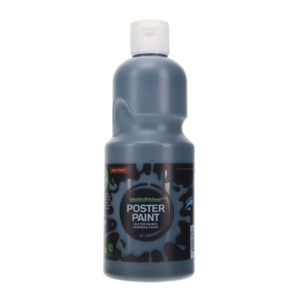 World of Colour Non-Toxic Black Poster Paint | 500ml