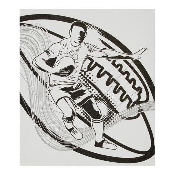 Colour My Canvas Rugby Design | 300 x 250mm Printed Canvas