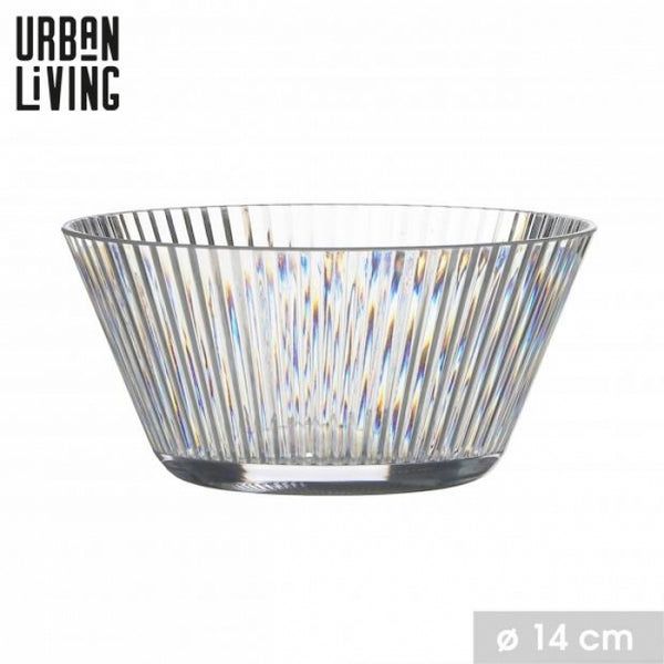 Urban Living Linea Plastic Bowl | Ribbed Design | 32c | 14cm Diameter