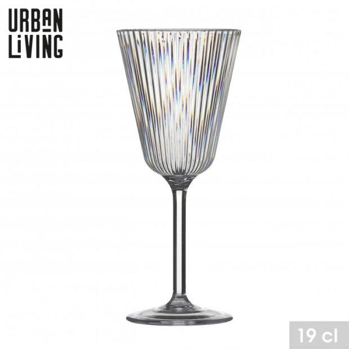 Urban Living Linea Plastic Wine Cup | 19cl | Ribbed Design