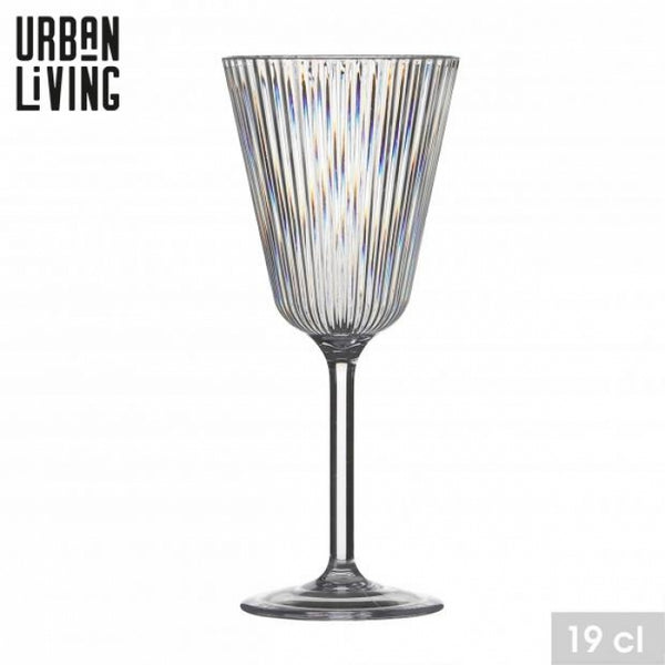 Urban Living Linea Plastic Wine Cup | 19cl | Ribbed Design