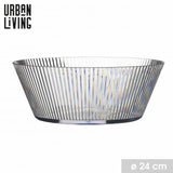 Urban Living Linea Plastic Bowl with Striped Pattern | 24cm