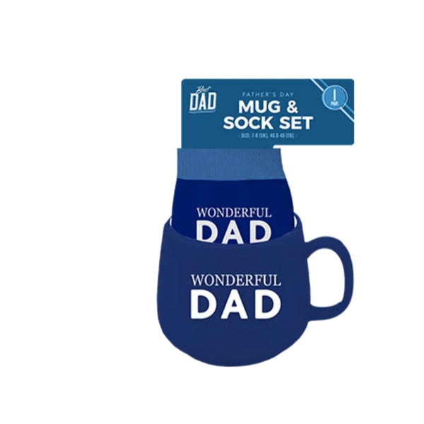 Father's Day Mug & Sock Gift Set | Ceramic Mug & UK 7-11 Socks
