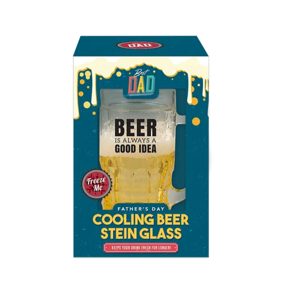 Father's Day Cooling Beer Mug | Freeze Function Glass Stein