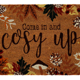 autumn cosy coir doormat  60x40cm