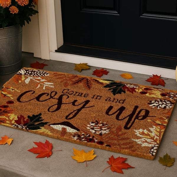 Autumn Cosy Coir Doormat | 60x40cm