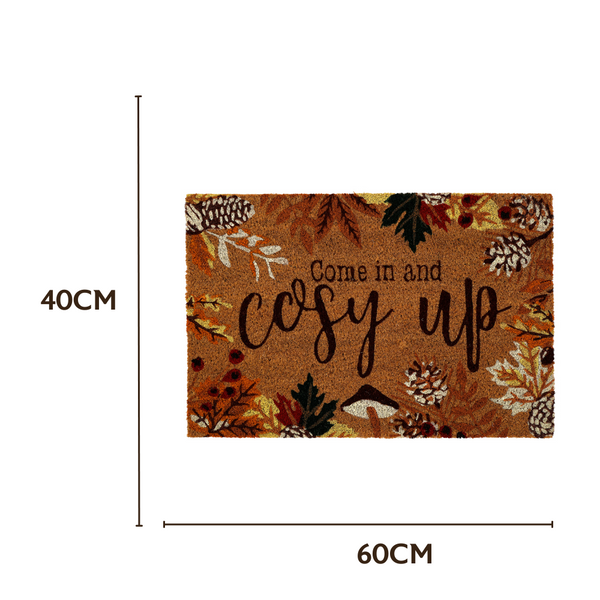 Autumn Cosy Coir Doormat | 60x40cm