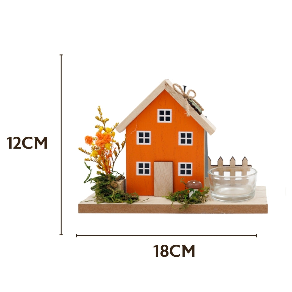 SIL Autumn House Tealight Holder | 18x12cm