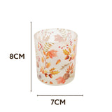 sil autumn glass candle holder  7x8cm