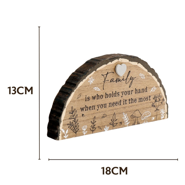SIL Wooden Family Deco Plaque | 18x13cm