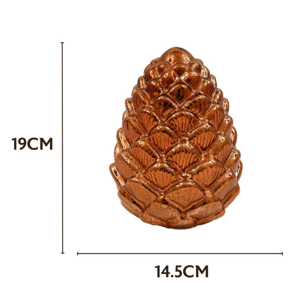 sil amber glass led pine cone light  145x19cm