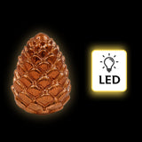 sil amber glass led pine cone light  145x19cm