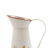 sil autumnal jug vase  25cm metal with botanical motif