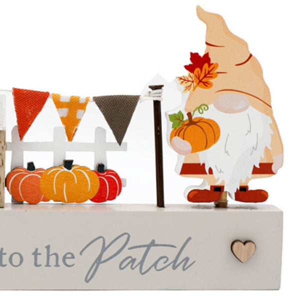 sil autumn housepumpkingnome deco  20cm