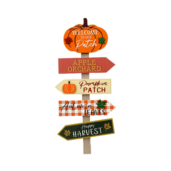 sil pumpkin patch sign post  442cm autumn decor