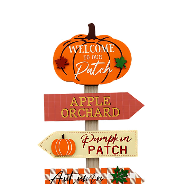 sil pumpkin patch sign post  442cm autumn decor