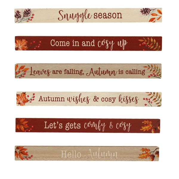 sil rustic wooden autumn plaque  25x25cm