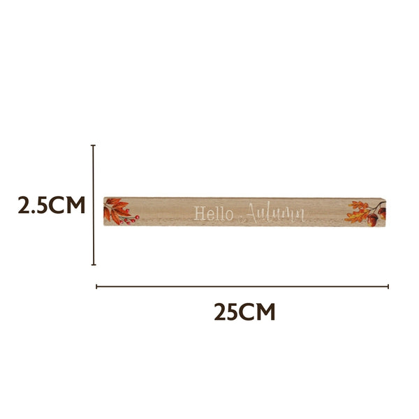 sil rustic wooden autumn plaque  25x25cm