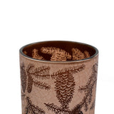 sil pinecone glass candle holder  8cm ceramic