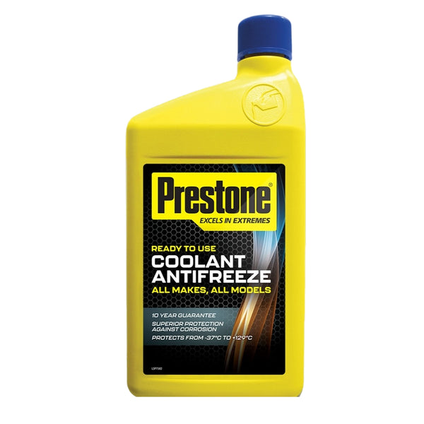 Prestone Pre-Mixed Coolant Antifreeze | Universal Compatibility, -37°C to 129°C Protection, 10-Year Guarantee