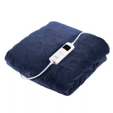 Carmen Navy Heated Blanket Electric Throw | Digital Controller