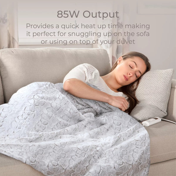 Carmen Animal Skin Electric Heated Blanket | Ultra Plush, Wired Control