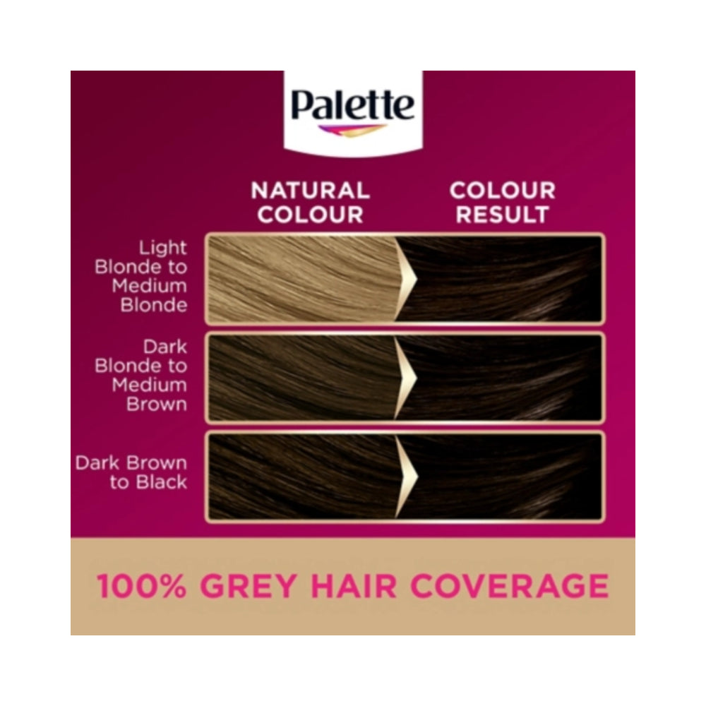Palette Deluxe Permanent Hair Colour | 3-0 Dark Brown, 100% Grey Coverage