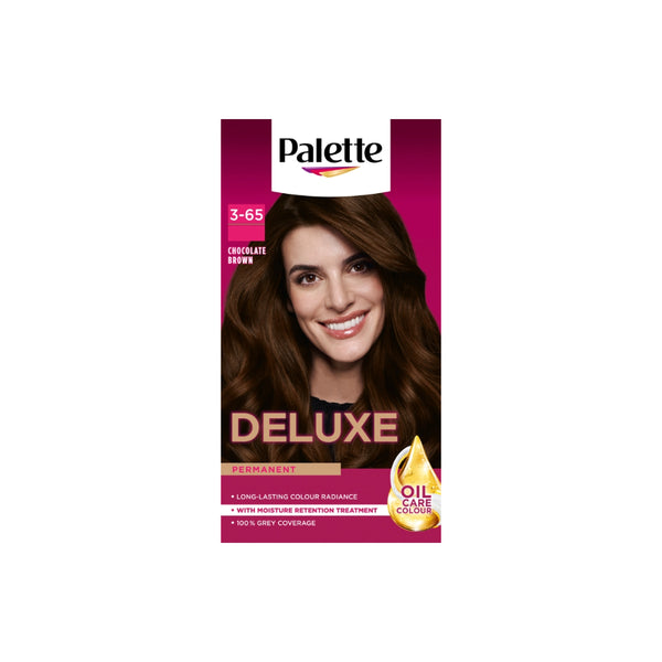 Palette Deluxe 3-65 Chocolate Brown Permanent Hair Colour | 100% Grey Coverage