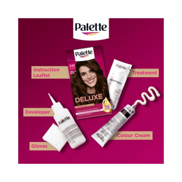 Palette Deluxe 3-65 Chocolate Brown Permanent Hair Colour | 100% Grey Coverage