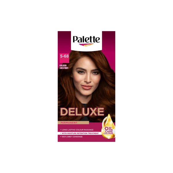Palette Deluxe Permanent Hair Colour | 5-68 Golden Chestnut, 100% Grey Coverage