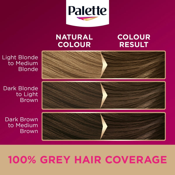 Palette Deluxe Light Brown Permanent Hair Colour | 6-0, 100% Grey Coverage