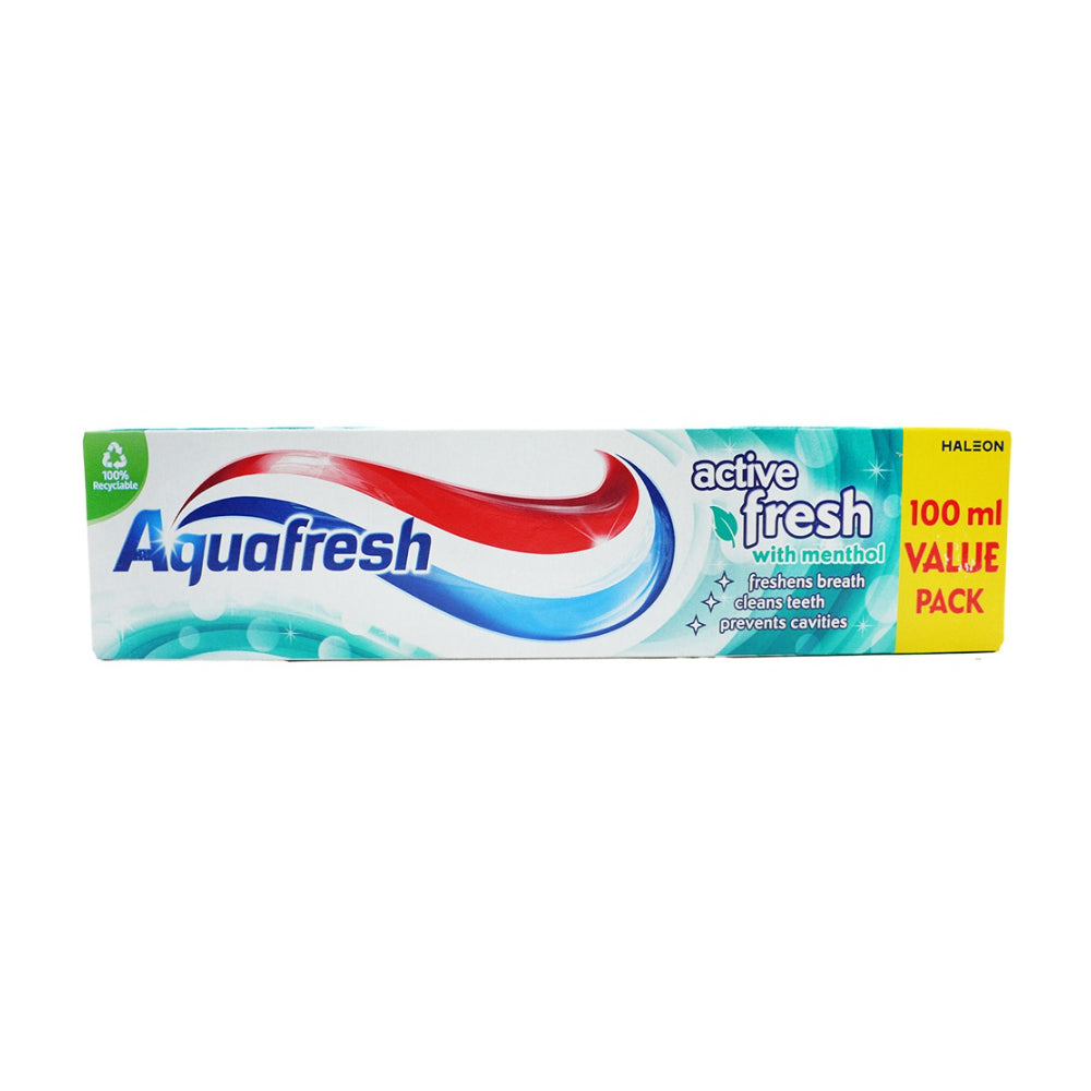 Aquafresh Active Fresh Mint Toothpaste | 100ml, Cavity Protection